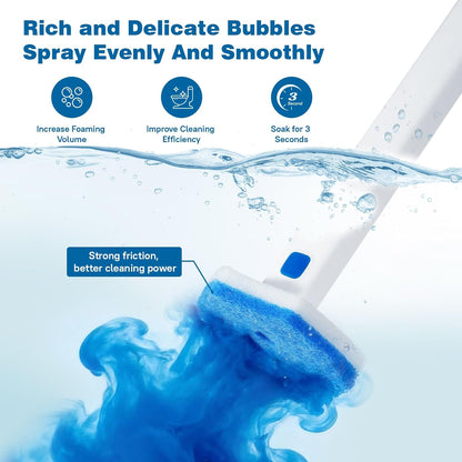 Disposable Toilet Brush with 48 Refills,Cleaning wand,No-Touch Hygienic Cleaning System