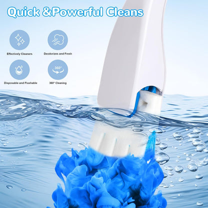 Effacera 48 Count Flushable Toilet Refills, Disposable Toilet Bowl Paper Bulk, Fresh Flushable Toilet Brush Refill Pads for Toilet and Bathroom, Toilet Brush Accessories (No Handle)