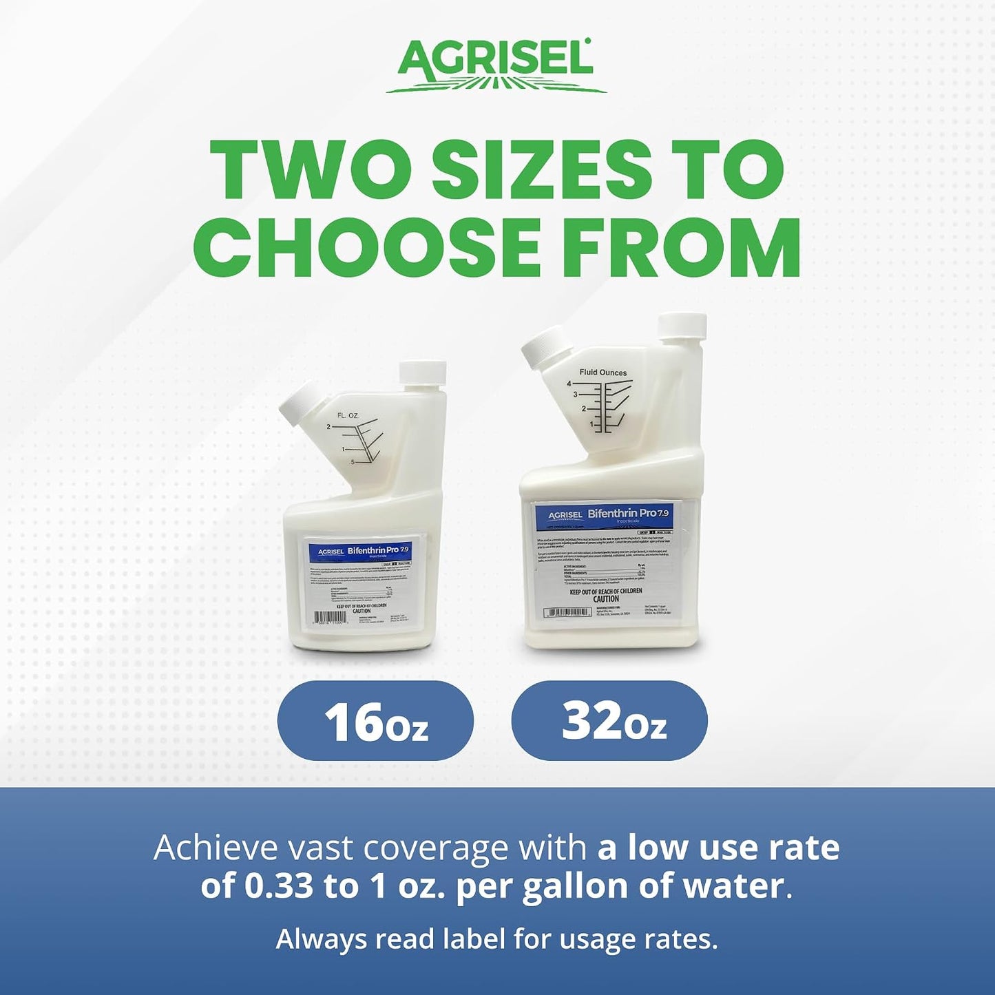 Agrisel Bifenthrin Pro 7.9, Insect Control, Safe for Plants & Crops, Insecticide, Effective Against 125+ Insects, 1 Gallon