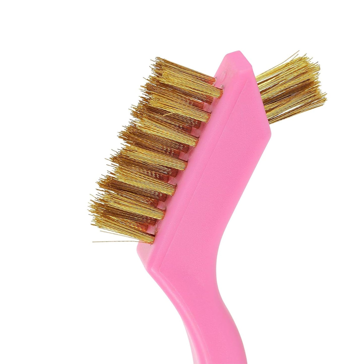 MAXMAN Small Cleaning Brush, Nylon Cleaning Brush 3-Pack, Hard Bristle Crevice Cleaning Brush, 7" Deep Clean Detailing Tools, Small Cleaning Brushes for Tight Spaces, Soft Nylon Bristles Brush, Pink