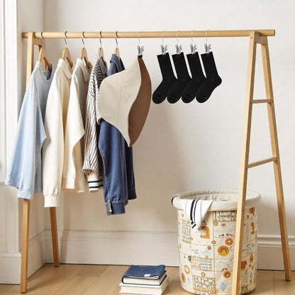 Dimeho 100 Pcs Boot Hangers Clips, Laundry Hook Hanging Stainless Steel Portable Socks Towels Clothes Hanger Clips Heavy Duty Travel Drying Clothes Pins for Travel Closet Jeans Hats