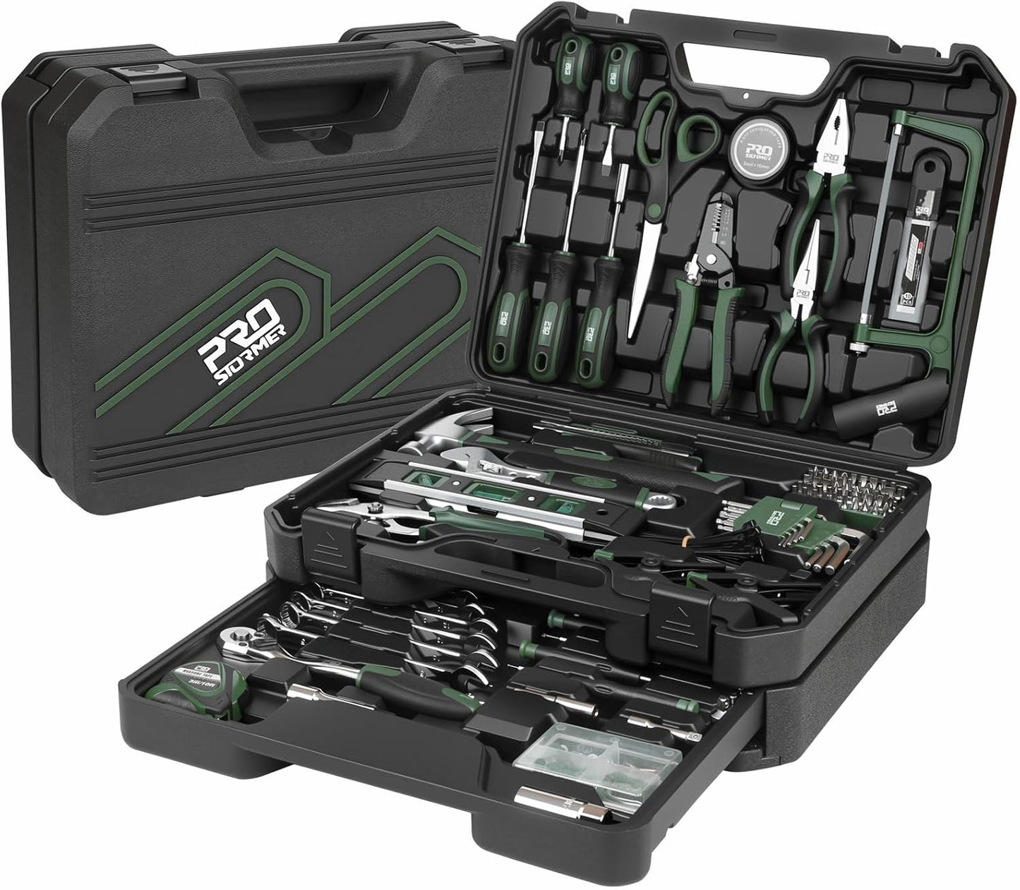 Prostormer 269-Piece Tool Set, Complete Tool Kit for Home, Auto and Mechanics Repair, General Household Hand Tool Box with Drawer for Men & Women (Blue)
