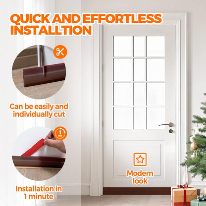 Holikme Door Draft Stopper Under Door Draft Blocker Insulator Doors Sweep Weather Stripping Noise Stopper Sheets, Rolls & Strips Strong Adhesive, White