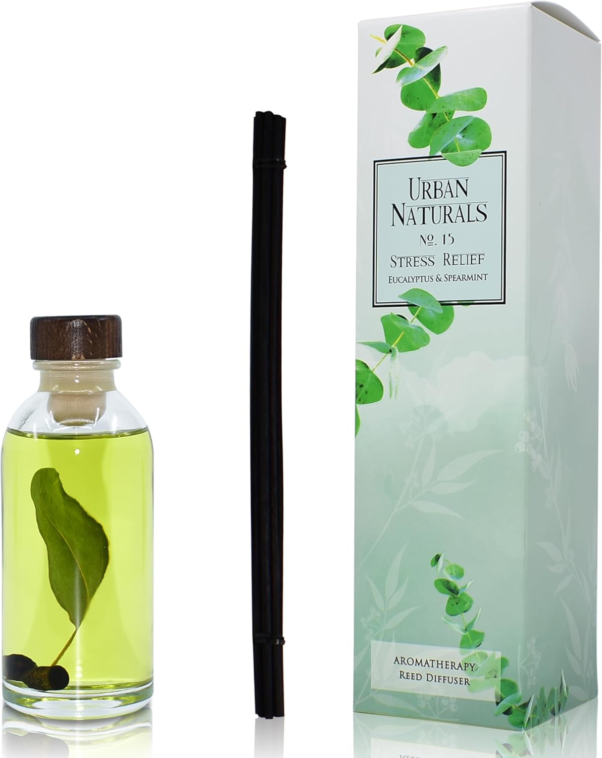 Urban Naturals Smoked Vanilla Reed Diffuser Set with Vanilla Bean, Sandalwood & Leather | Made in the USA - Colors B