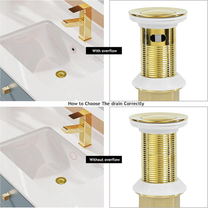 Bathroom Sink Drain,2 Pack Matte Black Drain Stopper Without Overflow,Small Cap Pop Up Drain Assembly with Detachable Strainer Basket,Built-in Anti-Clogging, Stainless Steel Nut