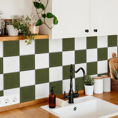 10 Sheets Thicker Design Peel and Stick Backsplash, 3D Self Adhesive Peel and Stick Wall Tile Backsplash for Kitchen, Bathroom, 12"x12", Light Green