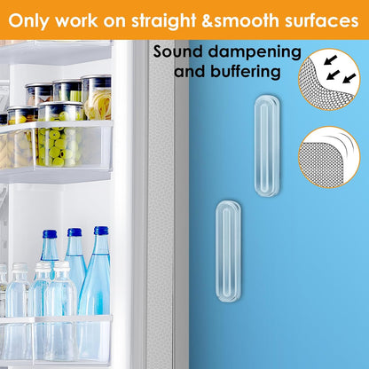 4PCS Long Furniture Bumpers - Wall Protector Guards, Fridge Door Stopper, 5.5x0.7x0.2inches