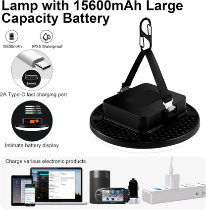 4000LM Flashlight Portable LED Camping Lantern Light 30W with Digital Display and Magnet , IPX5 Waterproof Tent Lights Light for Parents Christmas Gift