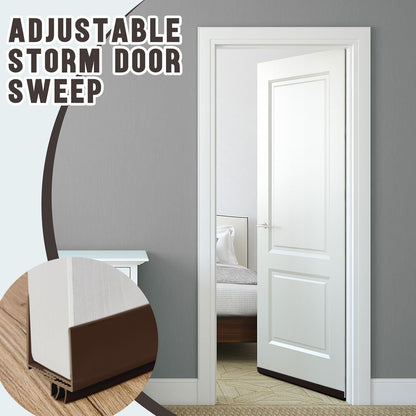 Pickmesh 4 Pcs 36 Inch Adjustable Storm Door Sweep for 1 to 1-2/5 in Bottom Seal Replacement Parts Under Draft Stopper Weather Stripping Threshold (White)