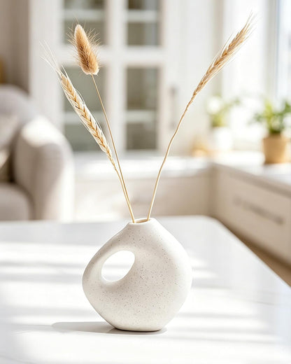 3 Piece Rustic Ceramic Vase Set,Modern Minimalist Speckled Vases,Boho Farmhouse Home Decor Accents,Decorative Flower Vases for Table,Shelf,Entryway, Living Room,Kitchen,Bedroom,Bathroom,Office