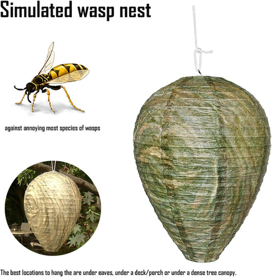 Wasp Nest Decoy - 5 Pack - Hanging Wasp - Safe Fake Trap