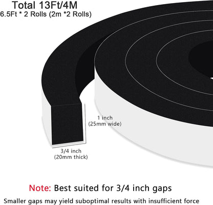 Strong Adhesive Weather Stripping, High Density Weatherproof Weather Stripping Door Seal Strip for Sliding Door, Windows,Noise-Reduction Foam Sealing Strip, White(1/2 in x 1/4 in x 13Ft) - Colors A