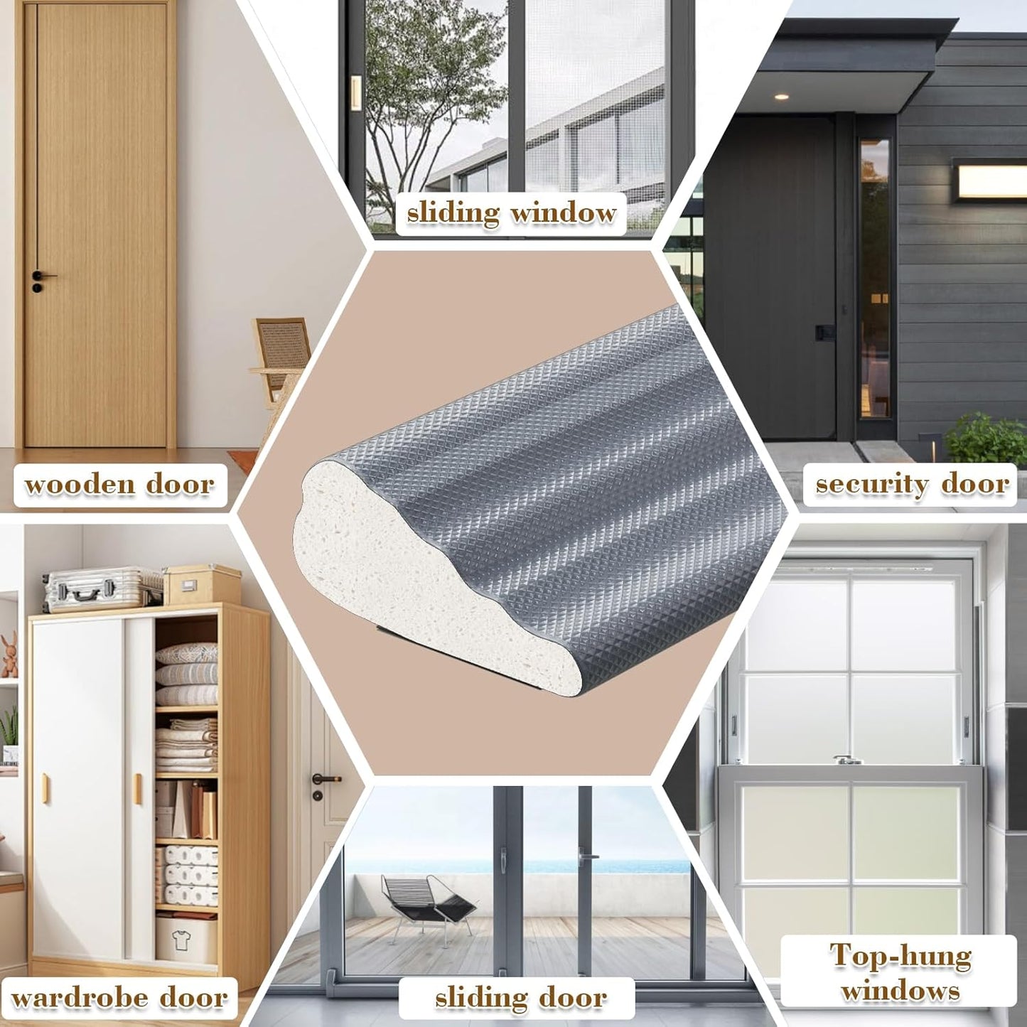 16.4 Ft Weather Stripping Door Seal Strip,Self-Adhesive Foam Weather Strip for Window Door Insulation,Soundproofing Weatherstripping for Windows Gap Filler,Wedge Window Sealer Tape for Winter,Black