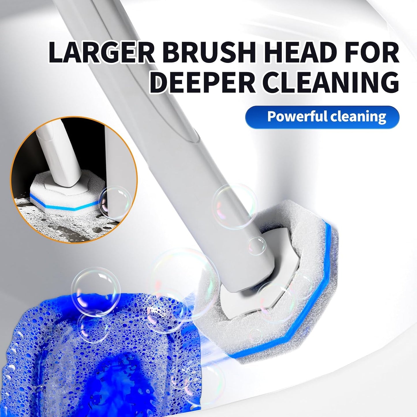 Disposable Toilet Brush - Toilet Bowl Cleaner, Toilet Cleaning Supplies, Toilet Brush with Holder, Toilet Bowl Cleaner Wands，40 Refills for Toilet Cleaning and Hygienic Bathroom Maintenance