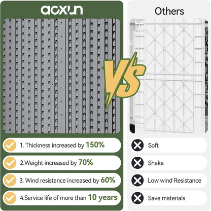AOXUN Horizontal Storage Sheds 21 Cu.ft, HDPE Outdoor Storage Box 160 Gallon, Waterproof Lockable Resin Deck Box with Spring-Assisted Lid, Patio Storage for Garden, Pool, Cushions, Tools, White