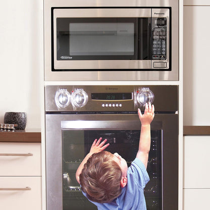Rocky Mountain Goods Stove Knob Safety Covers for Baby/Kids/Pets - 5 Pack of Heat Proof Covers for Oven/Stove - Clear Universal Knob Covers for Including LG, Samsung, Frigidaire, Bosch, GE, Etc.