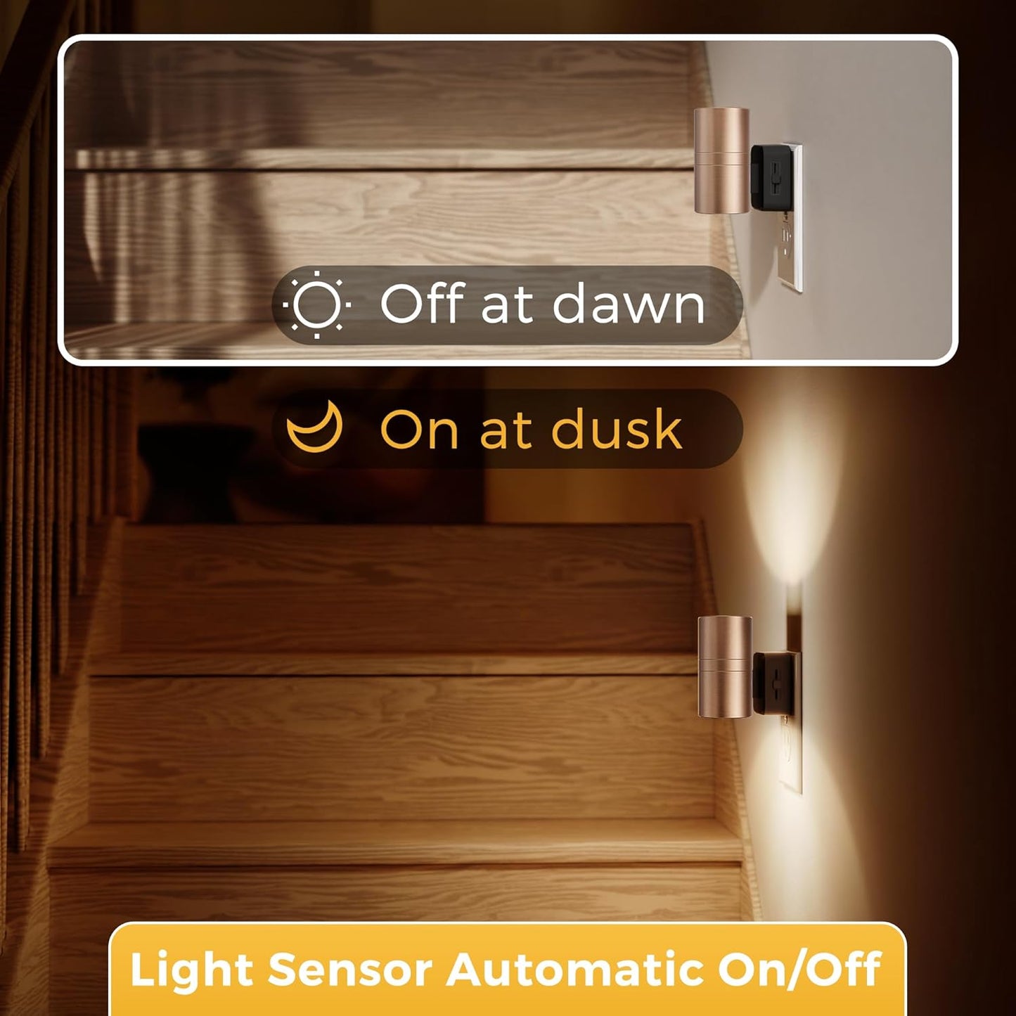 L LOHAS LED Night Light,Dimmable Night Lights Plug into Wall, 2 Pack Acrylic Nightlight with 0-100 LM Adjustable Brightness, 3000K Plug in Night Light with Dusk to Dawn Sensor, for Bathroom Hallway