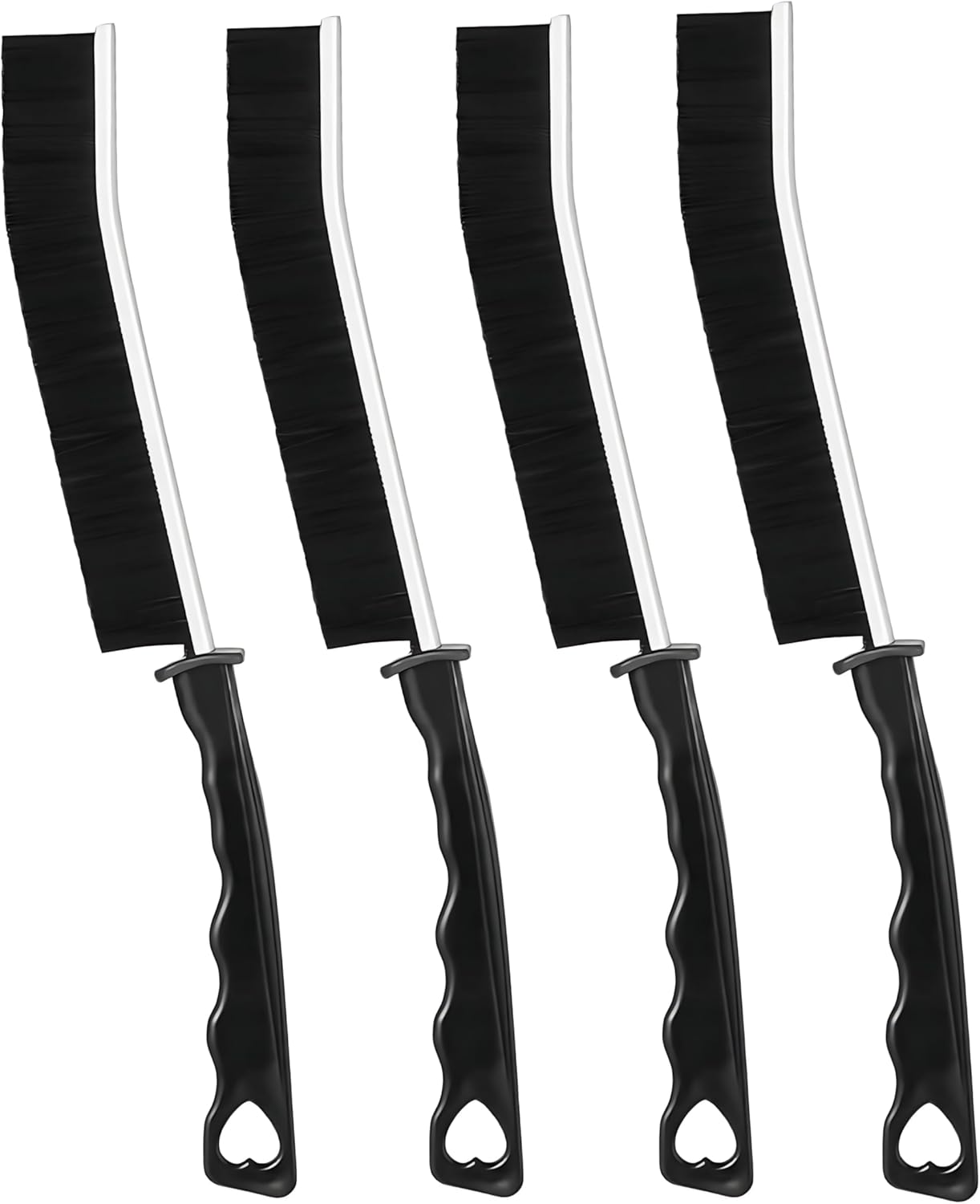 4 Pack Hard Bristle Crevice Cleaning Brushes Set Multipurpose Gap Grout Scrubber Small Scrub Brush Cleaning Tools for Shower Window Tracks Sliding Door Bathroom Sink Detailing Narrow Space Wash Toilet