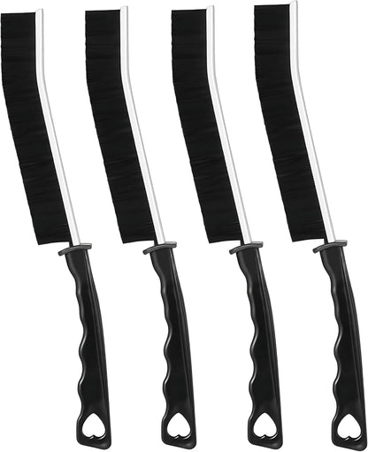 4 Pack Hard Bristle Crevice Cleaning Brushes Set Multipurpose Gap Grout Scrubber Small Scrub Brush Cleaning Tools for Shower Window Tracks Sliding Door Bathroom Sink Detailing Narrow Space Wash Toilet