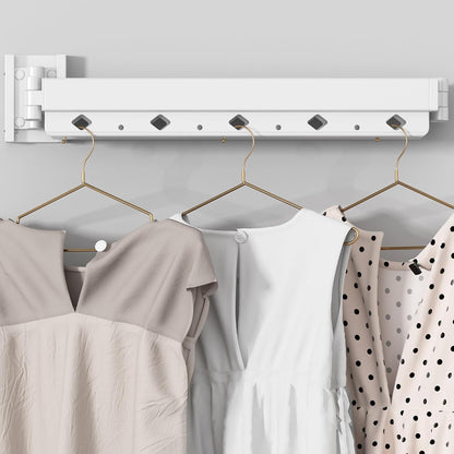 Wall Mounted Clothes Hanger Drying Folding Racks | Full 180° horizontal & vertical pivot