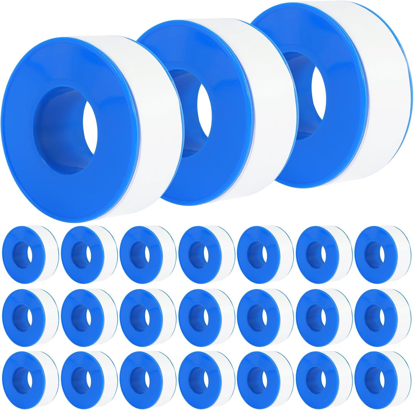 24Pcs Plumbing Tape Waterproof PTFE Tape Plumber Pipe Tape Pipe Thread Sealing Tape Water Hose Tape for Shower Head Pipe 0.79inch Wide 590.55inch Long