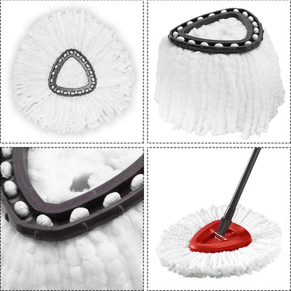 4 Pack Mop Heads Replacements for O-Ceda Easy Wrin Spin System, Microfiber Refills, Easy Cleaning Mop Repalce Head