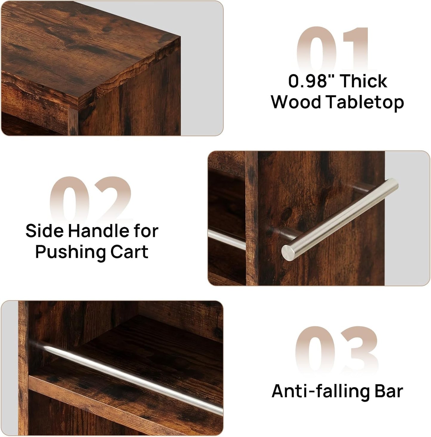 ALBAD Slim Rolling Cart,4-Tier Storage Cart with Wheels,7.9”W Slim Storage Carts with Handle for Kitchen Laundry Narrow Places Bathroom Dining Room Small Spaces
