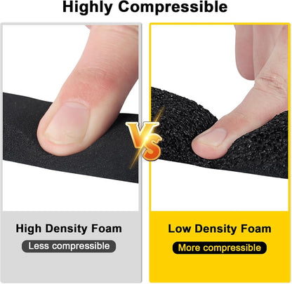 Upgraded Strong Adhesive Foam Weather Stripping Door Seal Insulation Tape for Insulating Door,Window, Air Conditioner Noise-Reduction Self Adhesive Sealing Weatherstrip (1 in x 1/2 in x 10 Ft) - Colors B