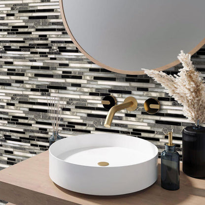 Livebor Peel and Stick Backsplash Wallpaper Kitchen Backsplash Wallpaper 11.8inch x 118.1inch Tile Contact Paper Kitchen Peel and Stick Countertops Waterproof Contact Paper for Bathroom Tile Vinyl