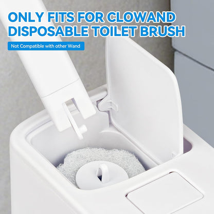 Disposable Toilet Brush with 48 Refills,Toilet Cleaning Supplies,Toilet Wand Brush Starter Kit,Wall Mounted Toilet Bowl Cleaner Brush with Holder for Bathroom Deep Cleaning & Hygiene (White)