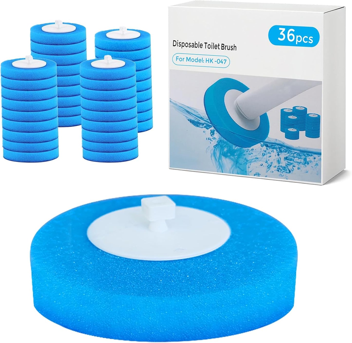 Electric Toilet Brush Scrubber 36PCS Disposable Heads for HK-047 Series