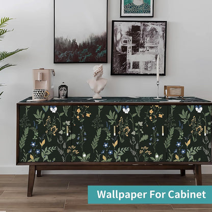 Removable Peel and Stick Wallpaper Boho 17.5 x 118 in Floral for Bedroom Bathroom Easy Peel Off Stick on Wallpaper Contact Paper Renter Friendly Wall Paper