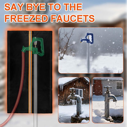 Outdoor Faucet Cover for RV Park & Yard Hydrant 25"x13" Waterproof Extended Spigot Insulated Water Faucet Cover Large Freeze and Heat Protector for Winter Outside Garden Lawn Backflow Sprinkler System