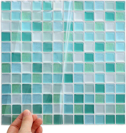Yoillione Peel and Stick Backsplash for Kitchen: Self Adhesive Wall Tiles for Bathroom - Vinyl Thick Back Splash Tile (10, Light Coffee)