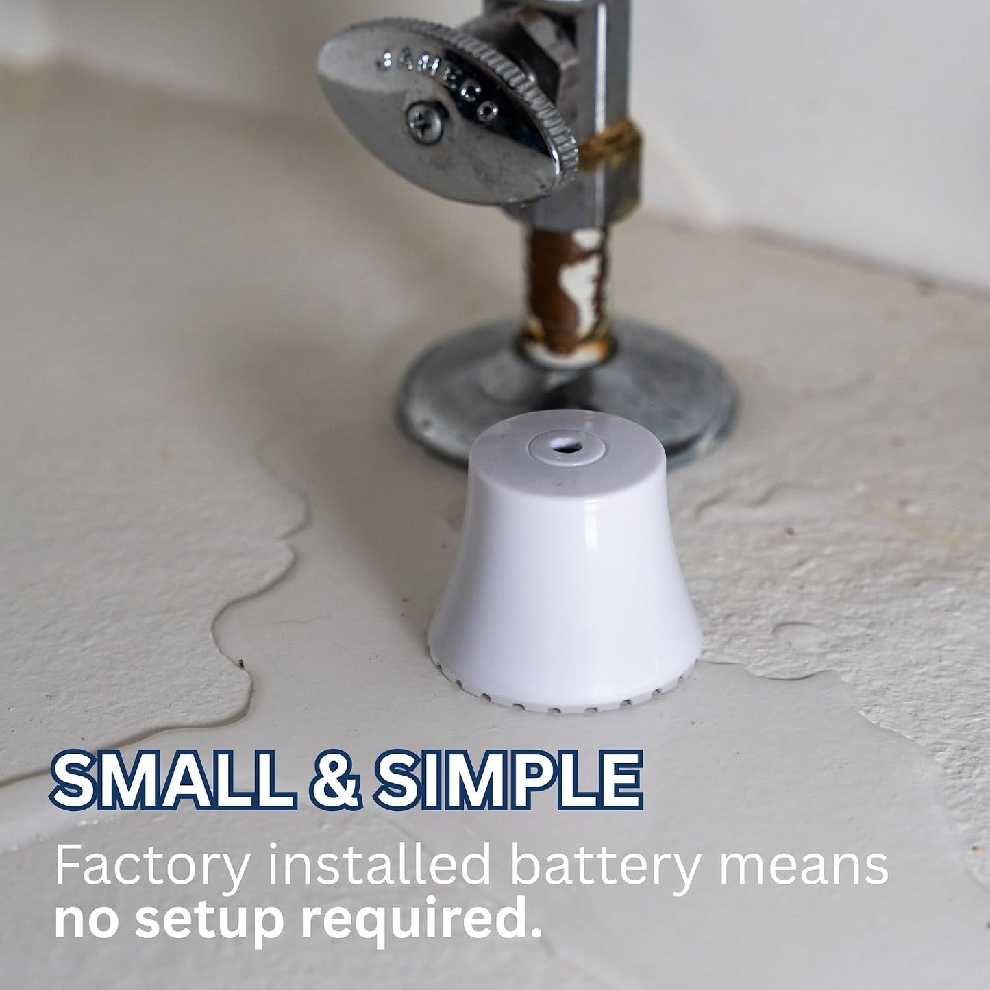 Flood Buzz Small Water Leak Detectors for Homes & Businesses - 6-Pack | No Setup Required - Patented Design - Use Under Sink, Toilet, Basement, RV, Water Heater, Dishwasher - Reusable Alarm