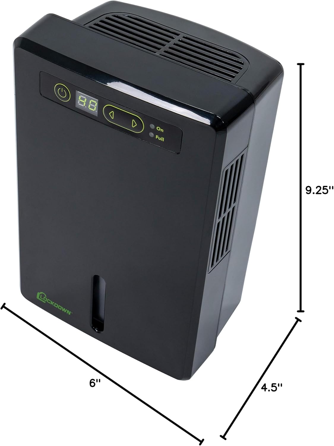 LOCKDOWN Automatic Dehumidifier with Quiet Operation, Drain Hose and Self Monitoring Controls for Humidity Control in Small Rooms, Safes and Closets