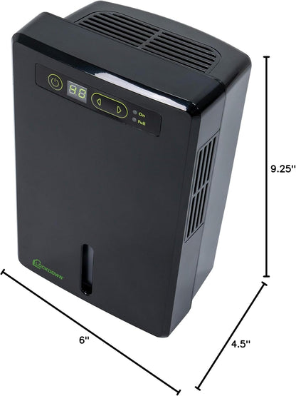 LOCKDOWN Automatic Dehumidifier with Quiet Operation, Drain Hose and Self Monitoring Controls for Humidity Control in Small Rooms, Safes and Closets