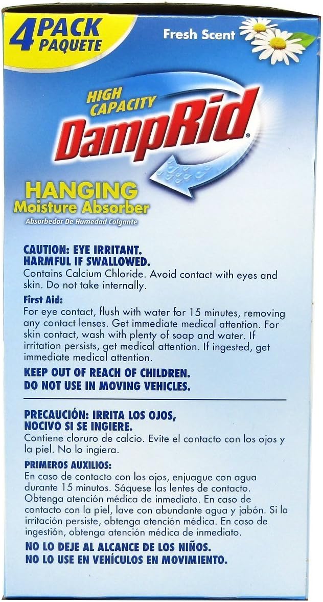 DampRid Hanging Moisture Absorber Fresh Scent - 4 (16 oz/454g) Packs