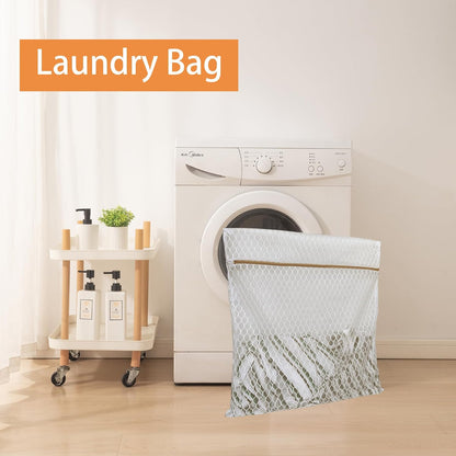 6 Pack Laundry Bag, Durable Honeycomb Mesh Laundry Bags Suitable for Delicate Clothes Washing (3 Large, 3 Medium) Beige