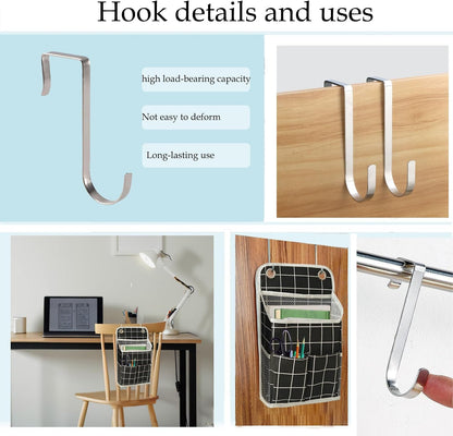 Hanging Basket for Organizing, Wall Organizer with Pockets and Over The Door Organizer，Can for Home, Closet, Office and Camper (1 White)