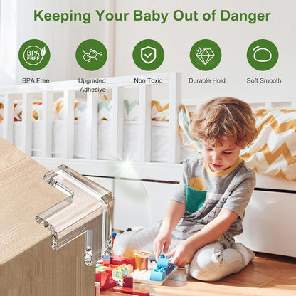 36 Pack Corner Protector Baby, Clear Table Corner Protectors Baby Proof Corners and Edges Furniture Covers & Edge Safety Bumpers Guards for Baby Proofing, Sharp Edges