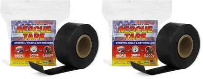 Bond It Rescue Tape, Self-Fusing Silicone for Emergency Plumbing, Pipe & Hose Repair, Electrical Insulation, Waterproof, 950 PSI, Made in USA, 1" x 12', Red