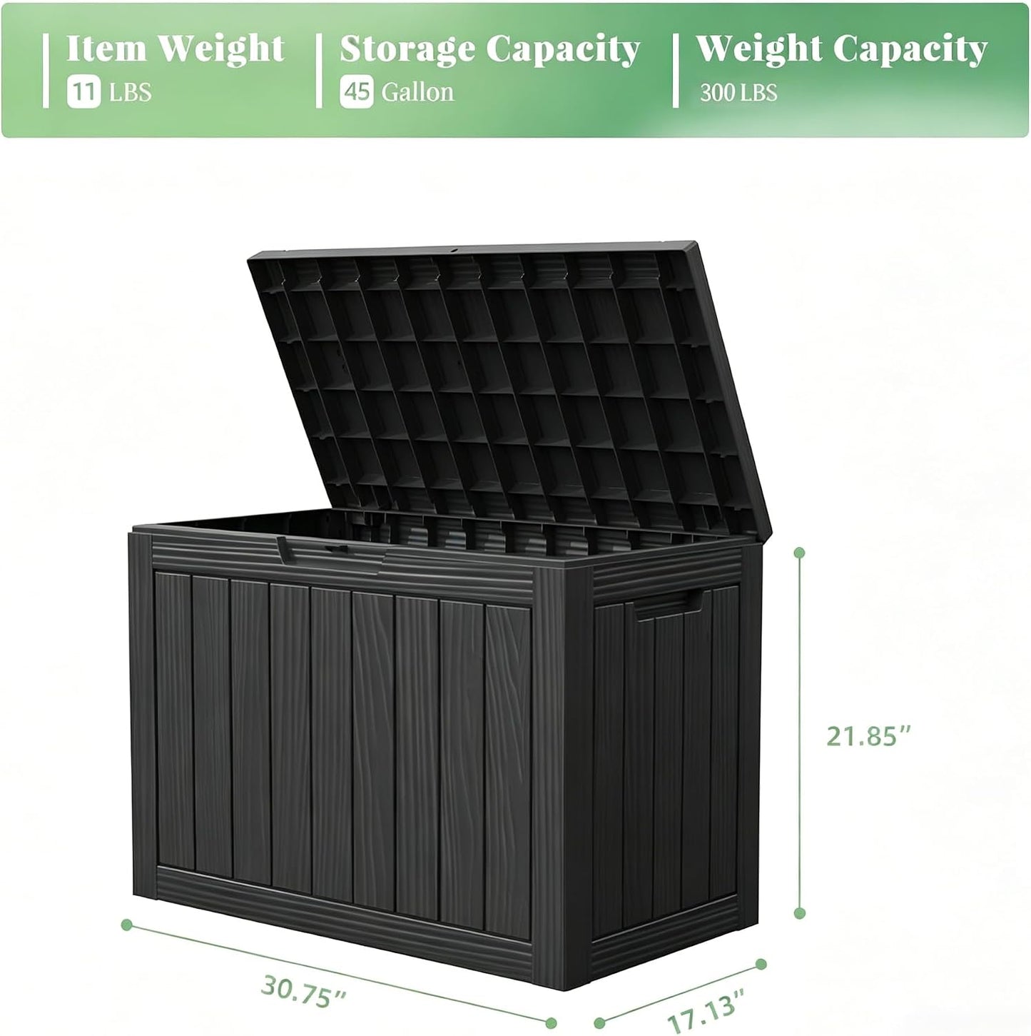 DRATO 180 Gallon Outdoor Storage Box, Large Waterproof Deck Box, Lockable Resin Storage Container with Reinforced Support for Patio Cushions, Garden Tools, UV-Resistant Outdoor Chest（Black，180 Gallon）