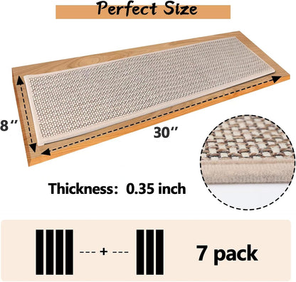 15 Pack Non Slip Stair Treads,8" X 30" Non Slip Carpet Stair Treads with Reusable Adhesive Rubber Backing,Staircase Step Treads Carpet Treads for Wooden Steps Indoor (Dark Gray)