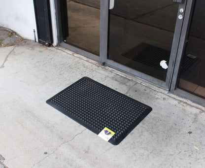 HAWK Heavy Duty Rubber Scraper Mat | Size 18" x 30" (45 x 75 cm) | 9mm Thickness | Anti Slip | Anti Fatigue | Great For Cleaning Boots & Shoes