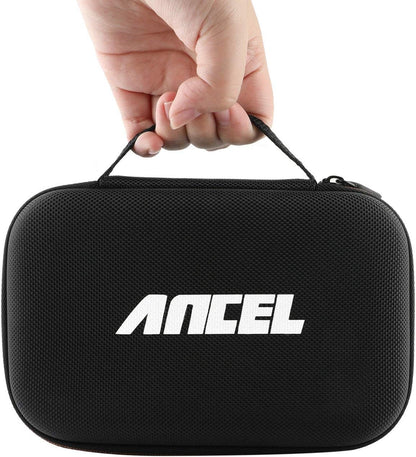ANCEL Protective Case Storage Bag for OBD2 Scanner FX2000 FX6000, Code Reader AD530 VD500 BM700, Battery Tester BST200 BM200 BA301, Professional Waterproof Shockproof Carry Box with Zipper(Case Only)