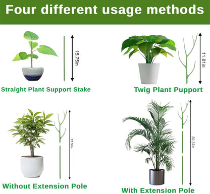 10 Pack Stackable Monstera Plant Support Stakes, Climbing Plants Support Monstera Trellis for Indoor, Alternative to Moss Pole (25inch/10 Pack)