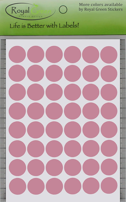 Royal Green Dot Sticker 11/16" Inch (17mm) Colored Labels in Purple - 2400 Pack - Colors B