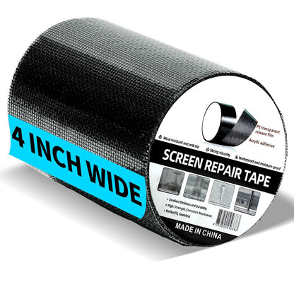 Window Screen Door Repair Tape, 4inx20FT Grey, Fiberglass Screen Mesh Repair, 3-Layer Strong Adhesive, Waterproof Covering Mesh