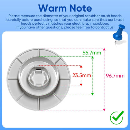9-in-1 Electric Spin Scrubber Replaceable Brush Heads Set, Universal Electric Scrub Brush Heads for All Brands, Spin Brush Heads for Shower Scrubber, Electric Cleaning Brush for Bathroom Floor Tile